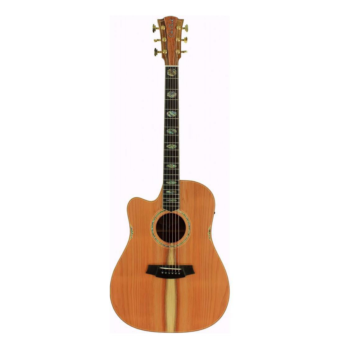 Cole Clark Fat Lady 3 Series Cutaway Left-Handed Acoustic Guitar with Pickup - Redwood Blackwood