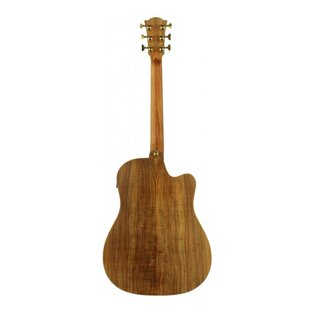 Cole Clark Fat Lady 3 Series cutaway dreadnought acoustic guitar with pickup, redwood top, blackwood sides, and river she oak fretboard