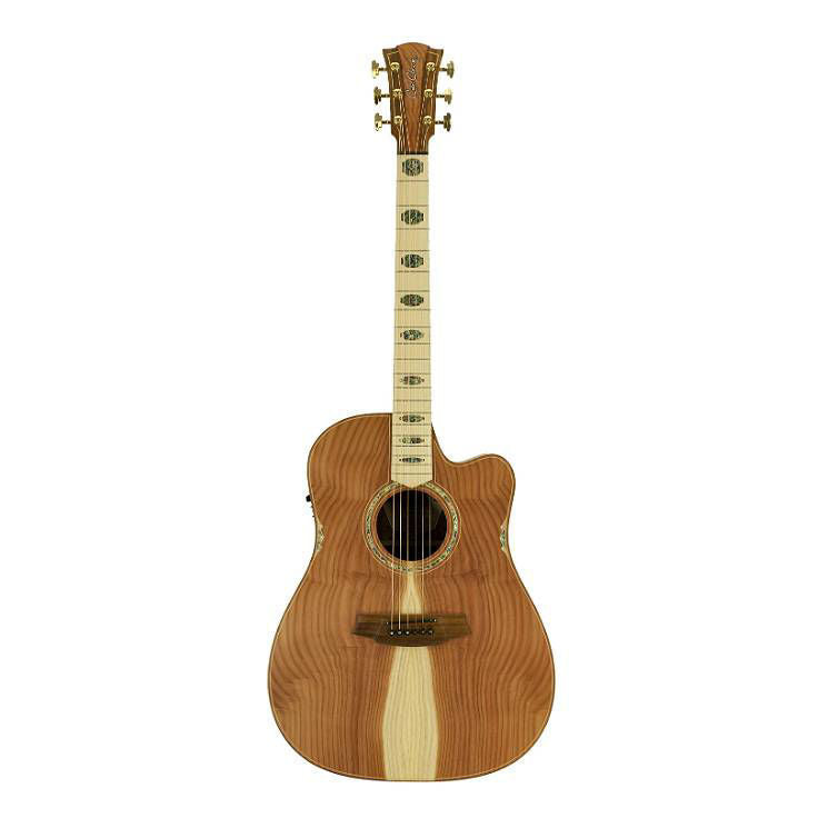 Cole Clark Fat Lady 3 Series cutaway dreadnought acoustic guitar with pickup, redwood top, blackwood back and sides, satin fretboard.