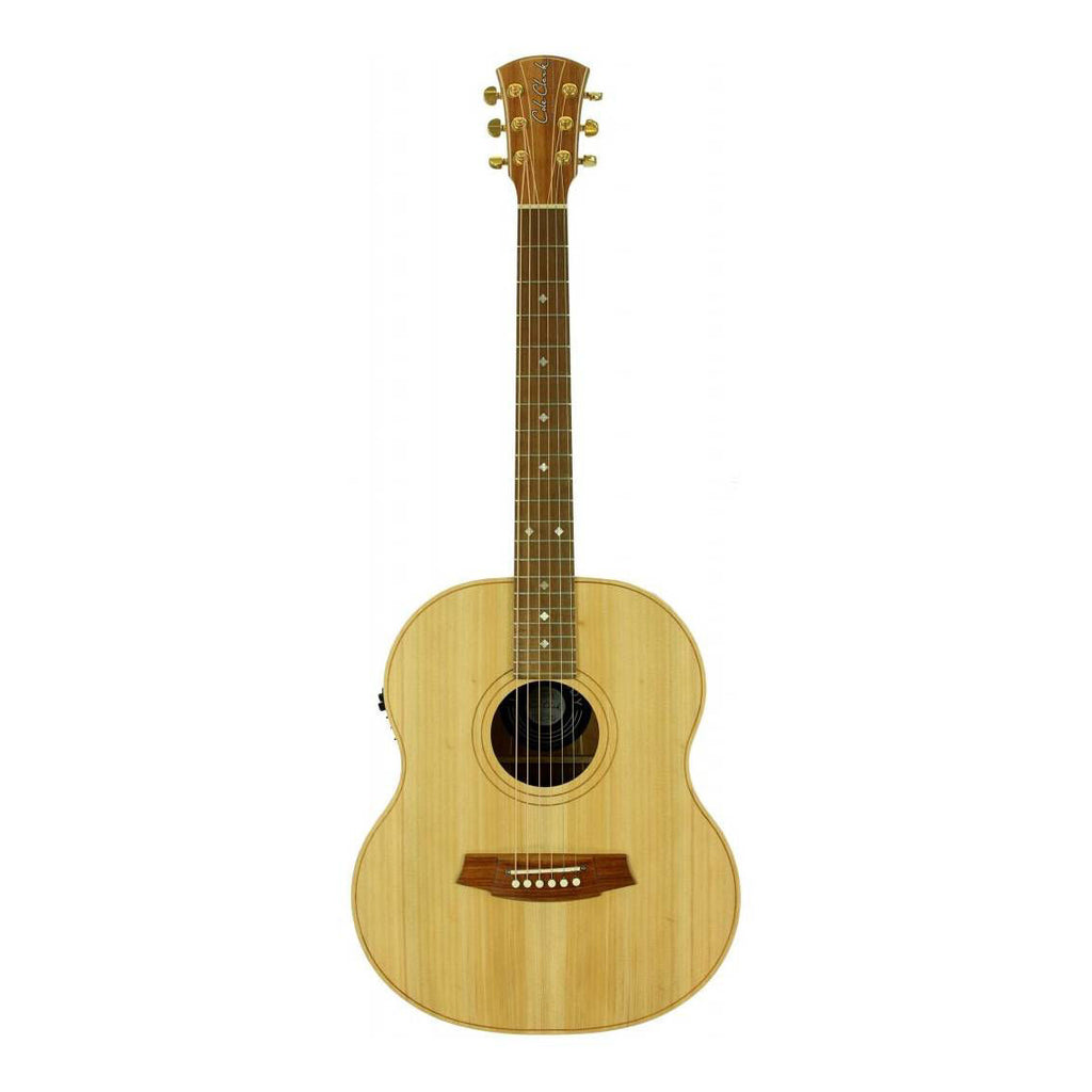 Cole Clark Little Lady 2 Series acoustic guitar with pickup, featuring Bunya face and Australian Blackwood back and sides.