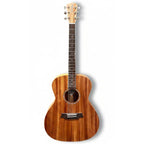 Cole Clark Studio GA AN1EC all Mahogany acoustic guitar, showing its rich wood grain and cutaway body design.