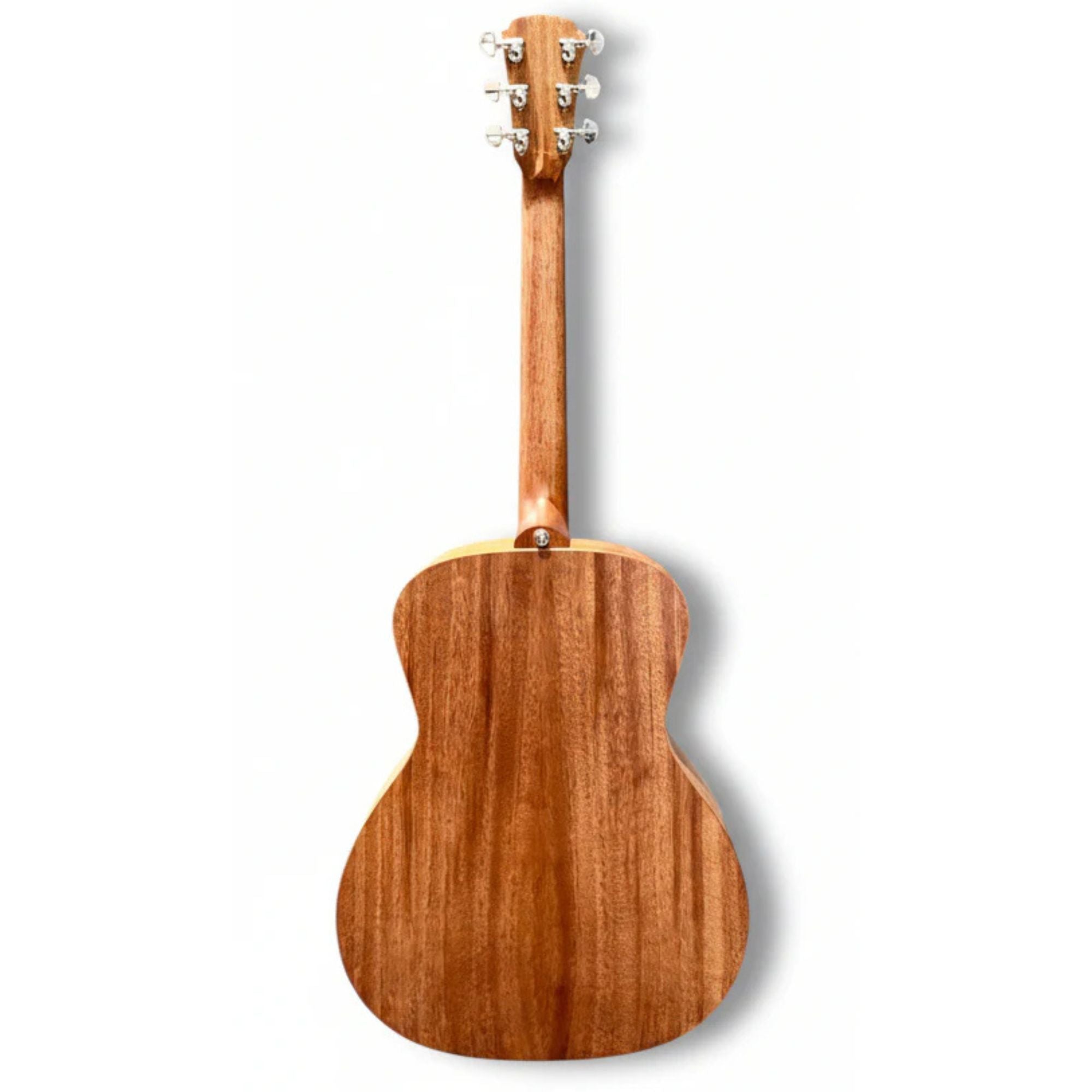 Cole Clark Studio GA AN1EC all mahogany acoustic guitar with cutaway body and soundhole, featuring natural wood finish.
