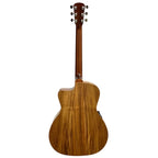 Cole Clark Studio GA AN1EC acoustic guitar with blackwood face, back, and sides, showcasing a sleek, polished finish and six-string design.