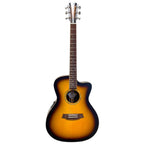 Cole Clark Studio GA AN1EC acoustic guitar with spruce top, rosewood fingerboard, sunburst finish, and cutaway body.