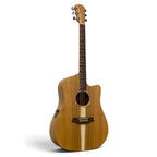 Cole Clark Studio FL1EC acoustic guitar with blackwood face, back, and sides, showcasing its natural wood finish and elegant design.
