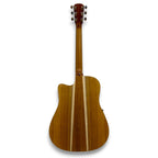 Cole Clark Studio FL1EC acoustic guitar with blackwood face, back, and sides, showcasing its natural wood finish and elegant design.