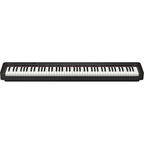 Casio CDP-S160 black compact digital piano with sleek design and full-sized keys, ideal for home practice and playing.