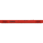 Casio CDP-S160 88-key slimline digital piano in red, showing the compact design and keyboard keys.