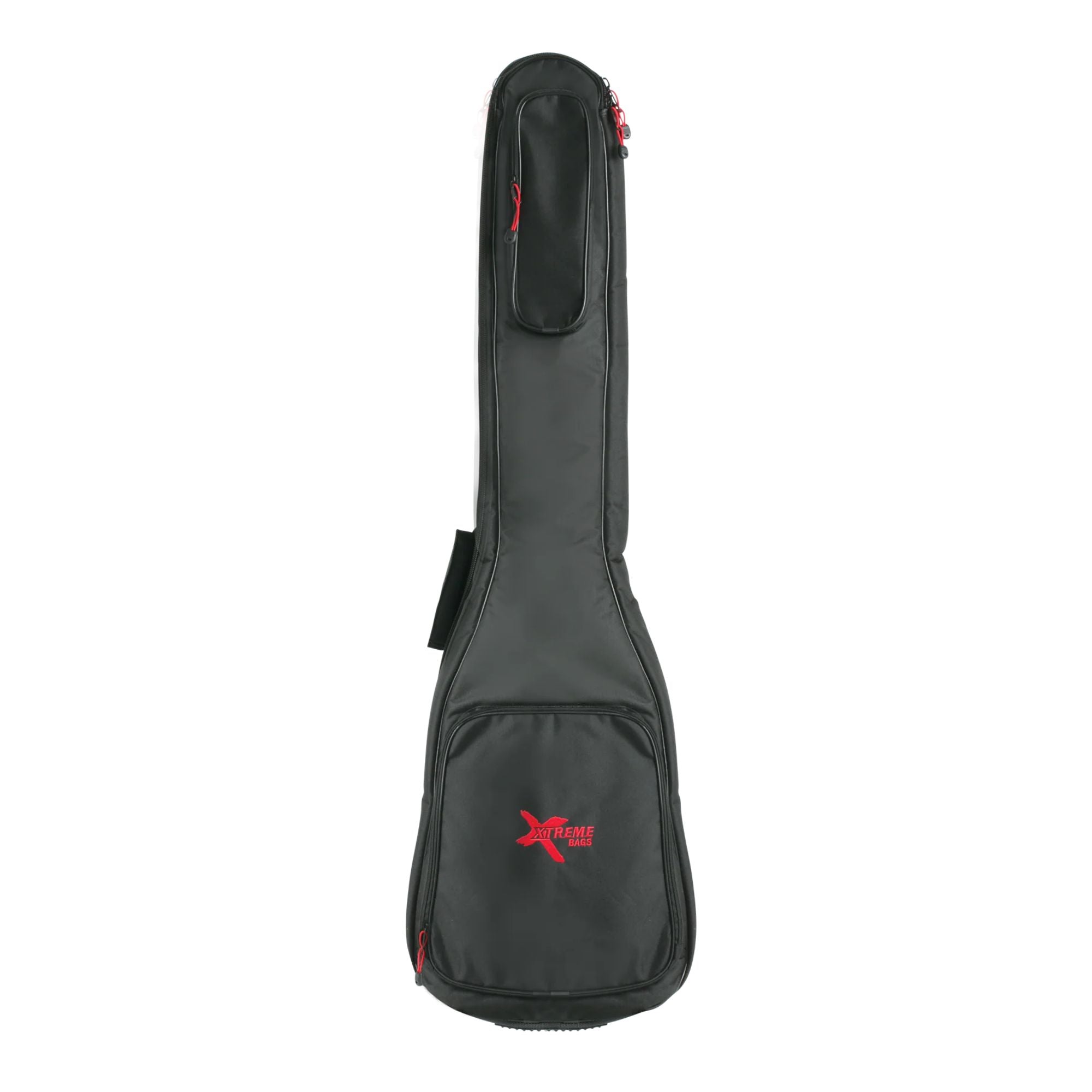 Xtreme Xtreme Bass Guitar Gig Bag with 10mm padding, black nylon exterior, carrying handle, and shoulder strap for protection and transport.