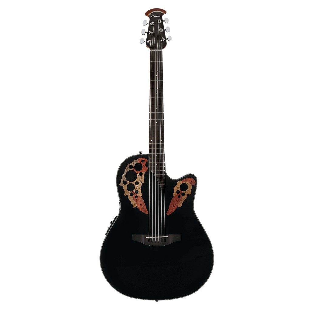 Ovation Celebrity Elite Mid Depth Acoustic Electric Guitar - Black