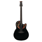 Ovation Celebrity Elite Mid Depth Acoustic Electric Guitar - Black