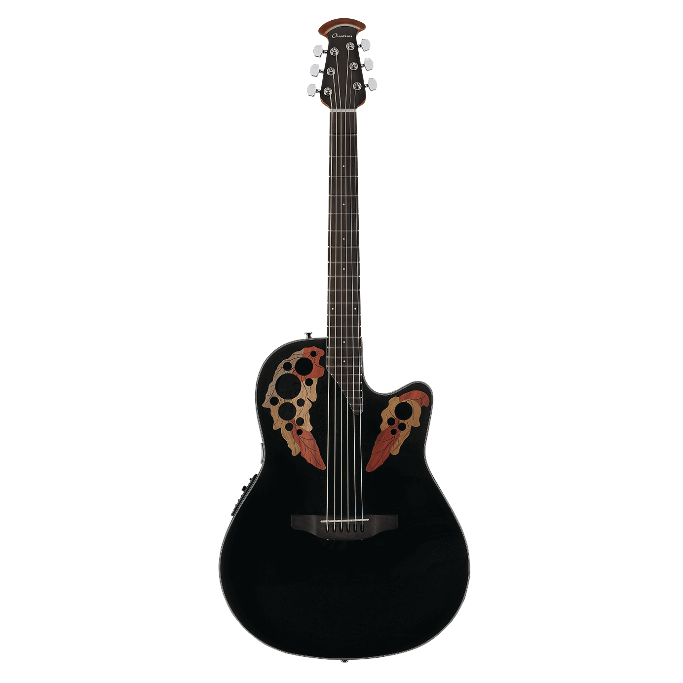 Ovation Celebrity Elite Mid Depth Acoustic Electric Guitar - Black