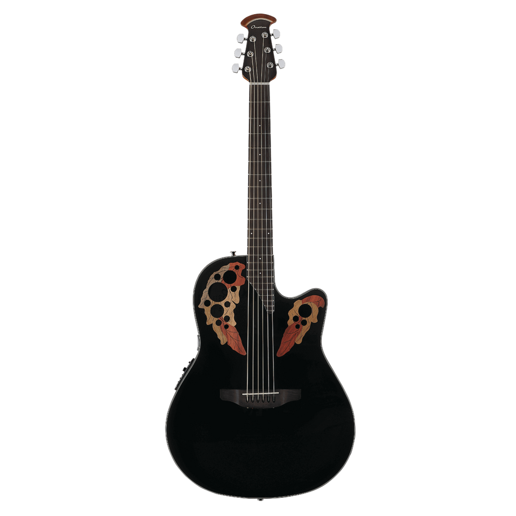 Ovation Celebrity Elite Mid Depth Acoustic Electric Guitar - Black