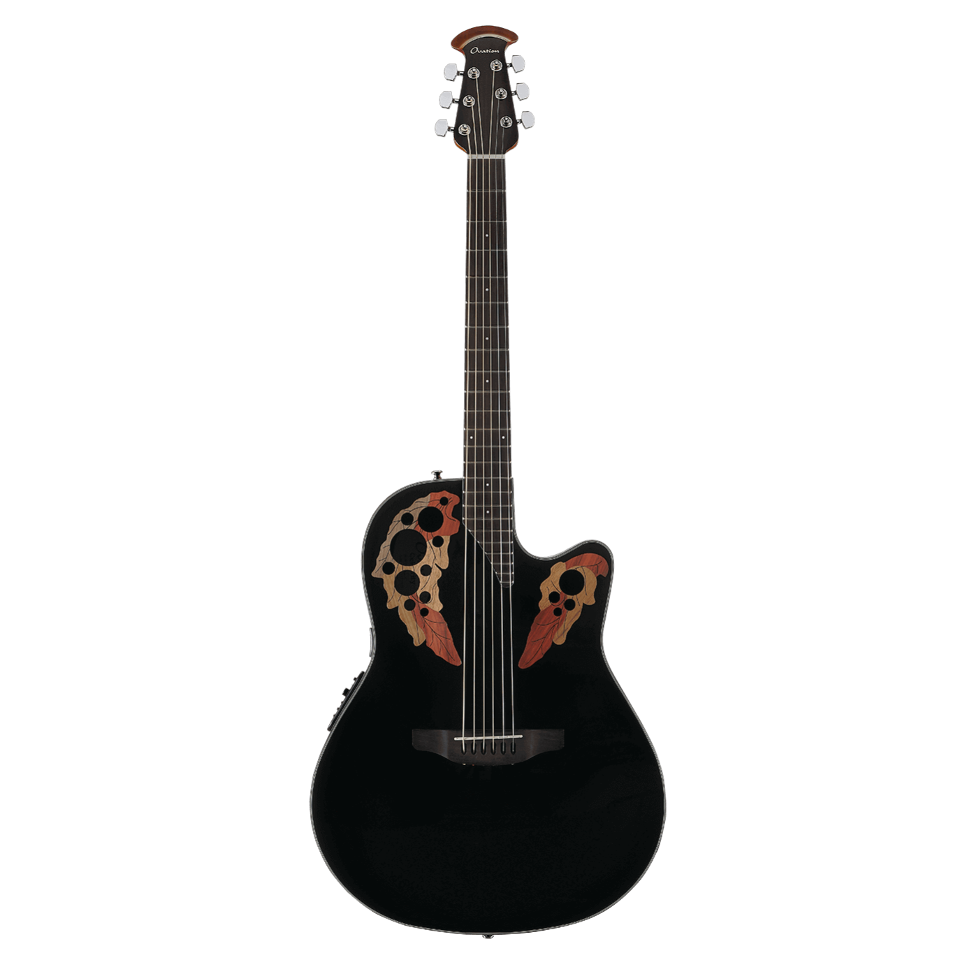 Ovation Celebrity Elite Mid Depth Acoustic Electric Guitar - Black