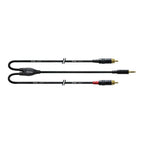 Cordial Essentials REAN Plug 3.5mm Stereo Gold to 2x RCA Gold - Long Pigtail Side - 0.9m/3ft