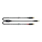 Cordial Essentials REAN Plug 3.5mm Stereo Gold to 2x RCA Gold - Long Pigtail Side - 1.5m