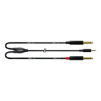 Cordial Y-Adapter Cable 3.5mm TRS Plug - 2x 6.35mm TS Plugs - 1.5 meter