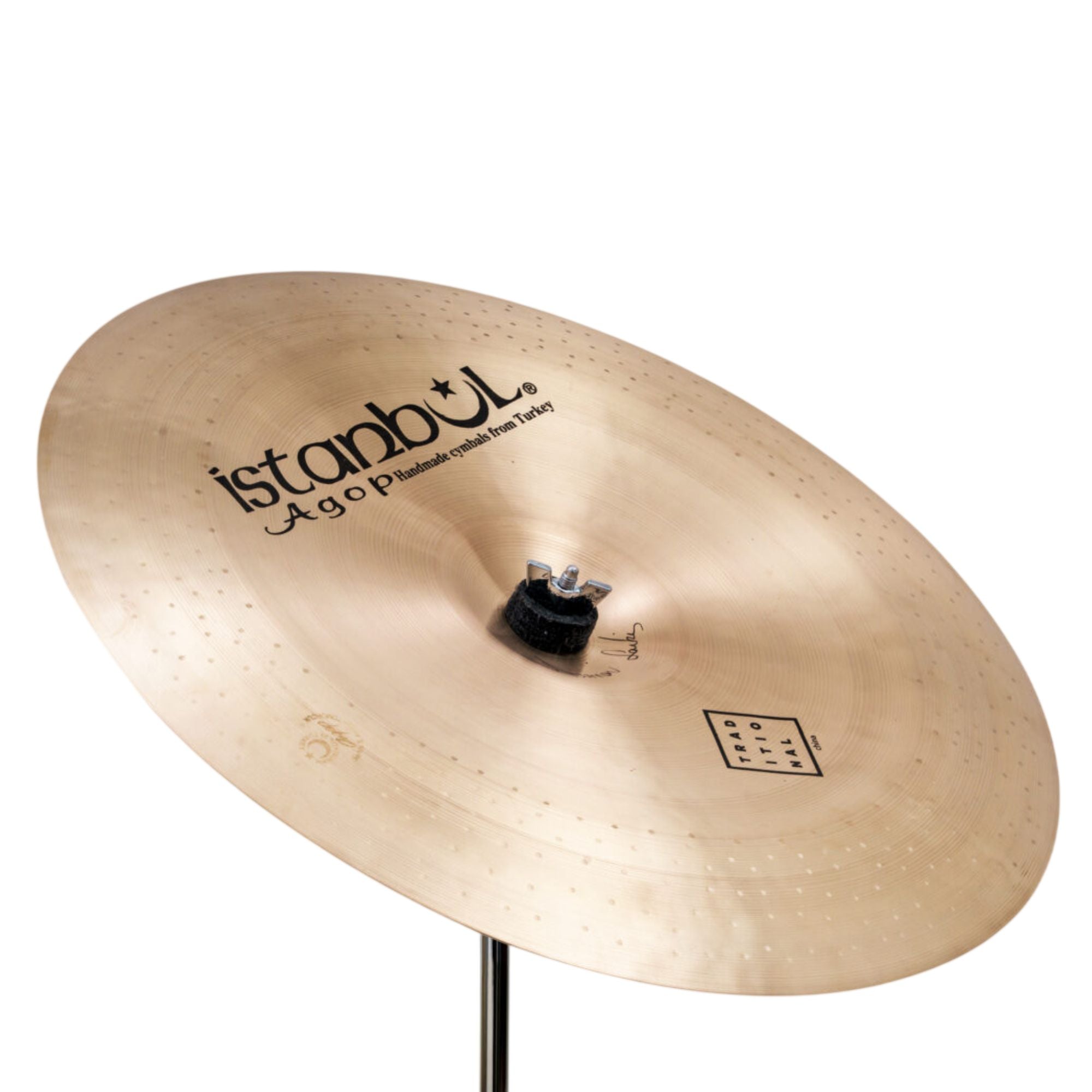 Istanbul 18-inch Istanbul Agop Traditional China cymbal, single cymbal with intricate design and polished finish.