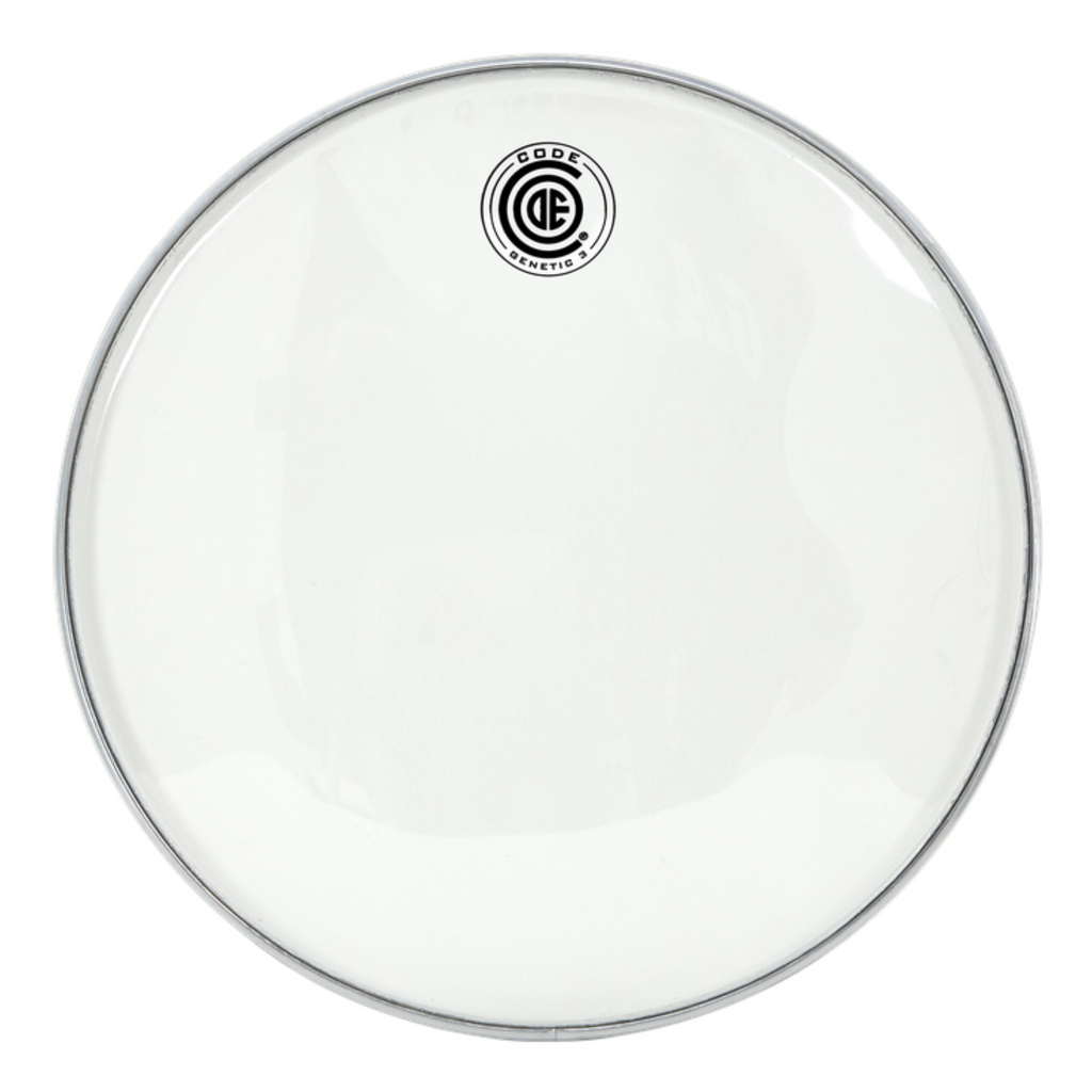 Code Genetic 3 14-inch snare side drum head by Code Drumheads, featuring a 3mm thickness and drumhead design.