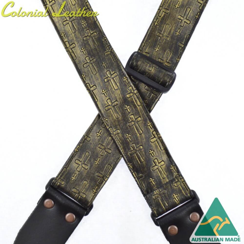 Colonial Leather Medieval 50mm Webbing Guitar Strap - Cleric