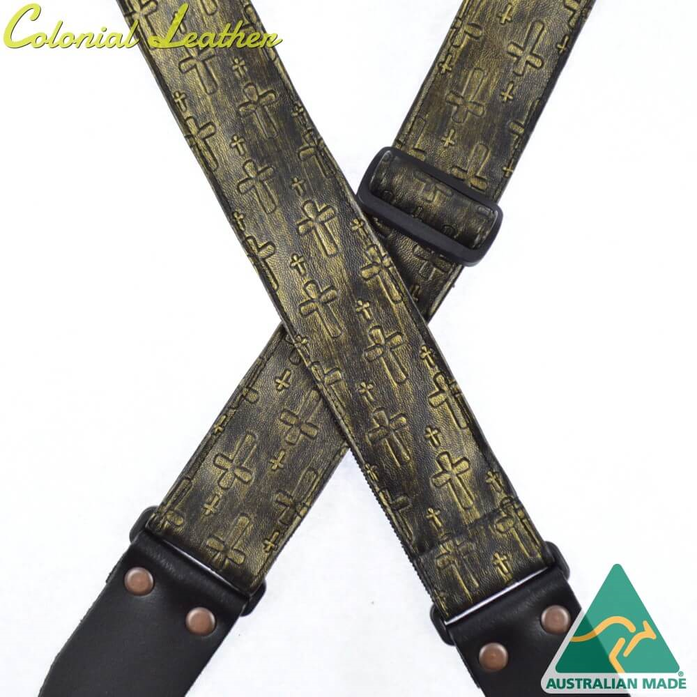 Colonial Leather Medieval 50mm Webbing Guitar Strap - Cleric