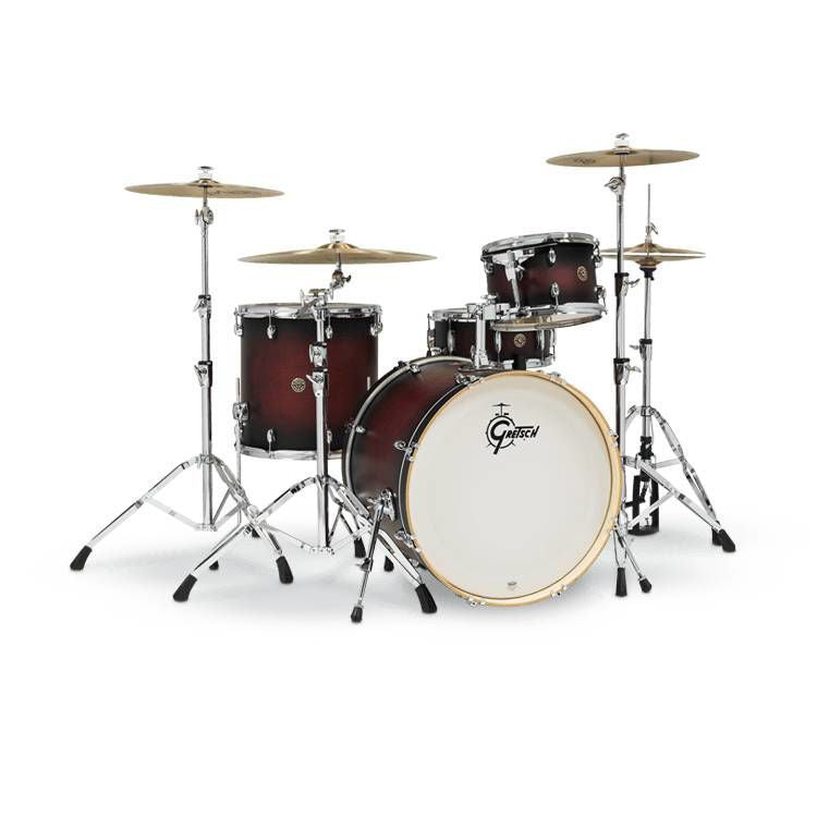 Gretsch Catalina Maple CM4 22 4pc Drum Kit Drum Kit Satin Dark Cherry Burst