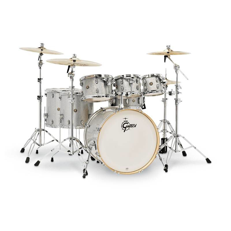 Gretsch Catalina Maple CM7 22 7pc Drum Kit Silver Sparkle