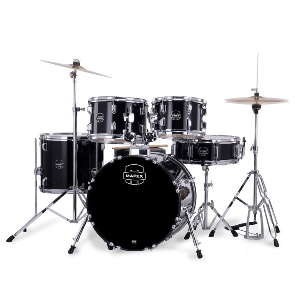 Mapex Comet 5pce 22 Drum Kit w/ Hardware & Cymbals - Black