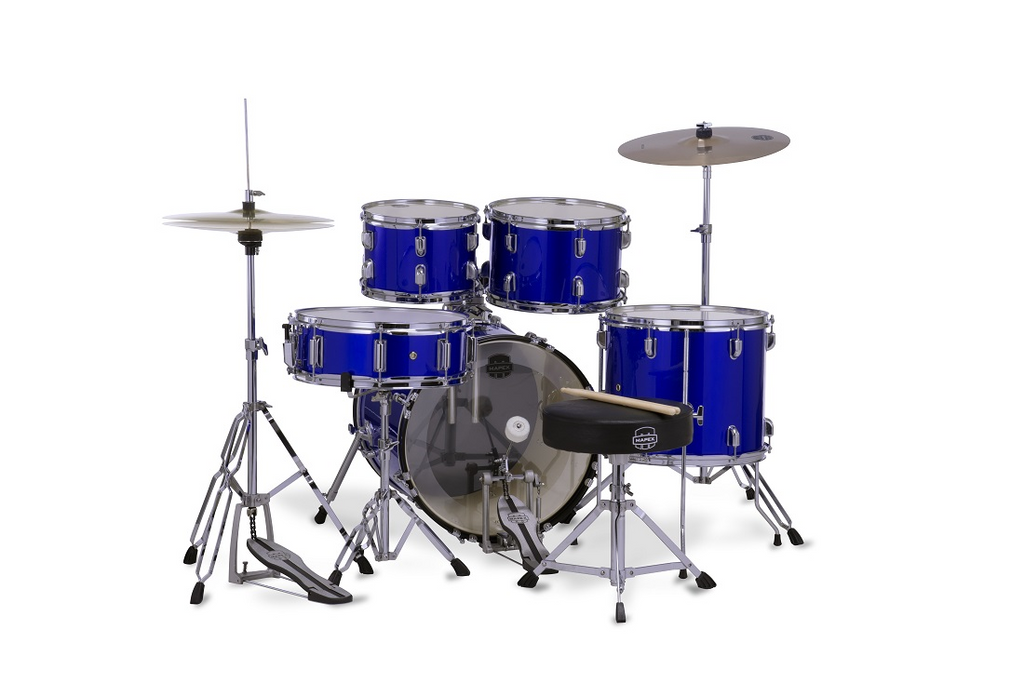 Mapex Comet 5pce 18 Drum Kit w/ Hardware & Cymbals - Indigo Blue