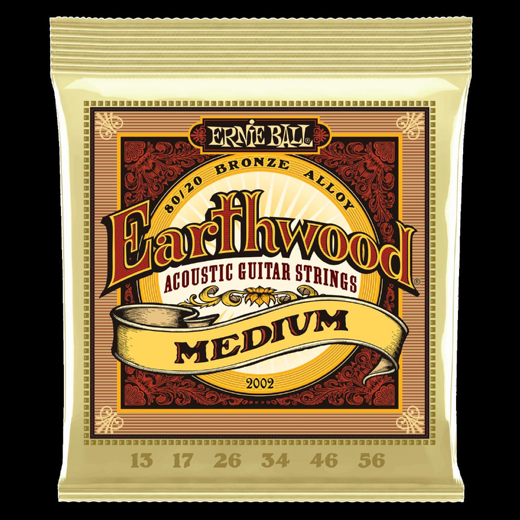 Ernie Ball 2002 Earthwood Medium 80 20 Bronze Acoustic Guitar Strings
