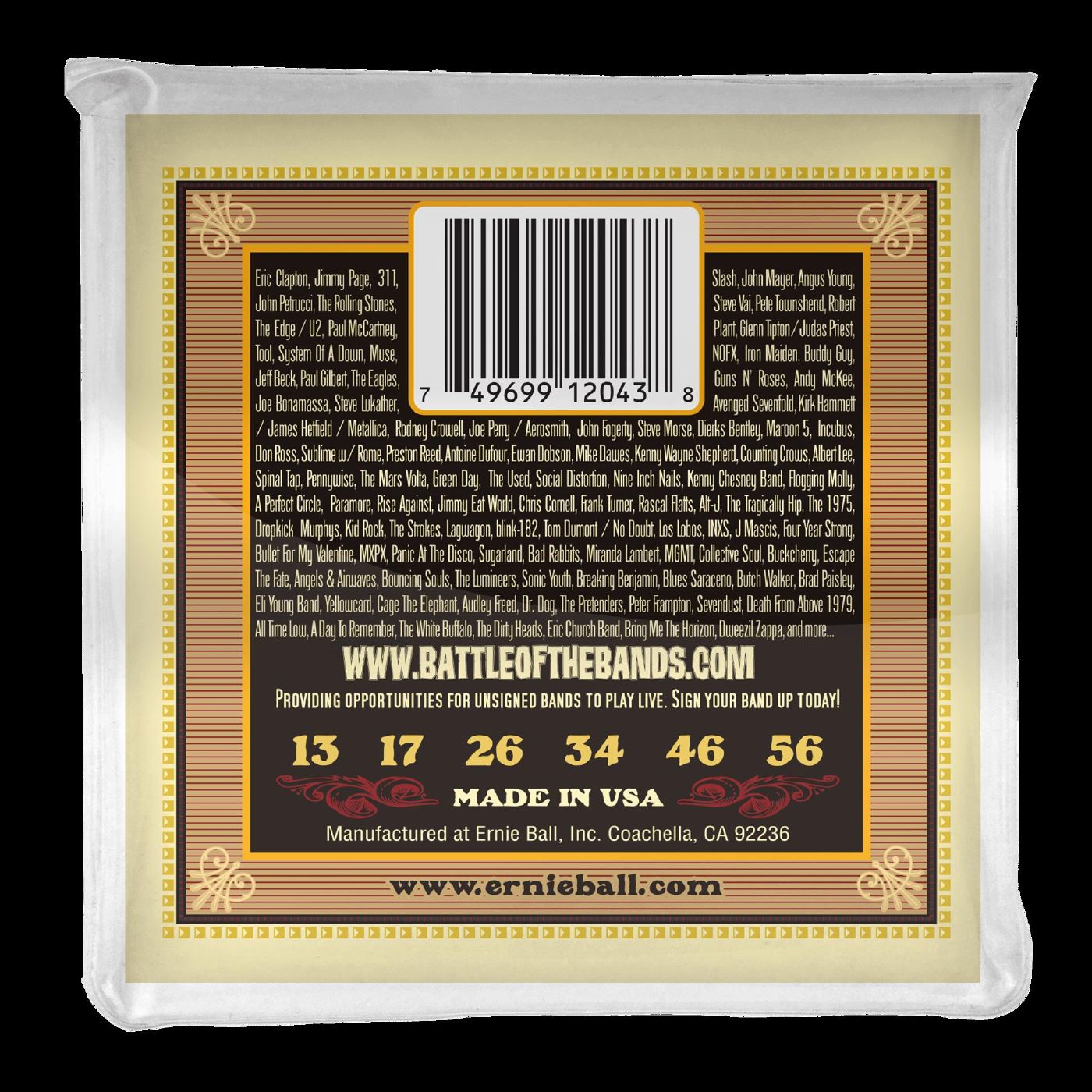 Ernie Ball 2043 Earthwood Silk & Steel Regular 80 20 Bronze Acoustic Guitar Strings