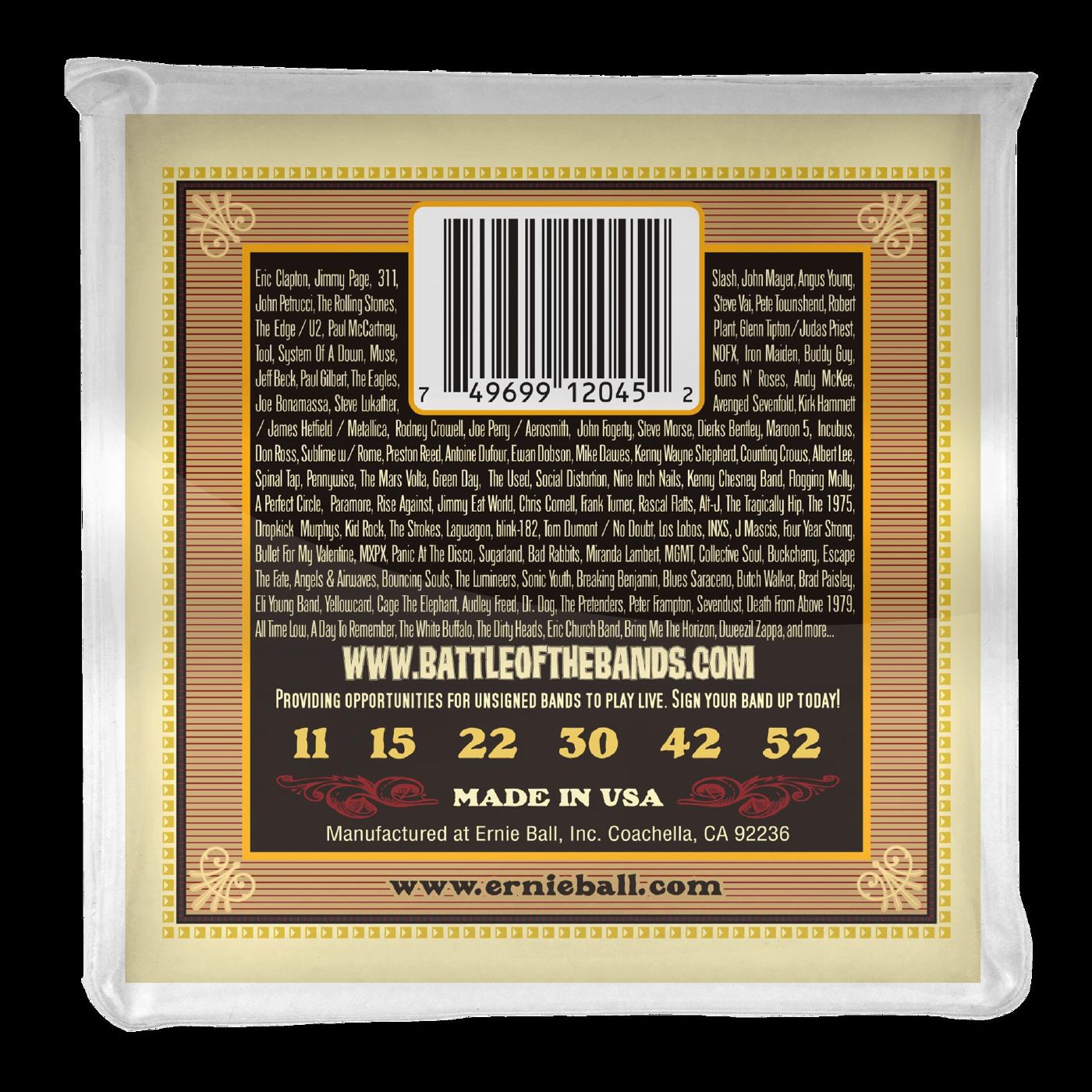 Ernie Ball 2045 Earthwood Silk & Steel Soft 80 20 Bronze Acoustic Guitar Strings