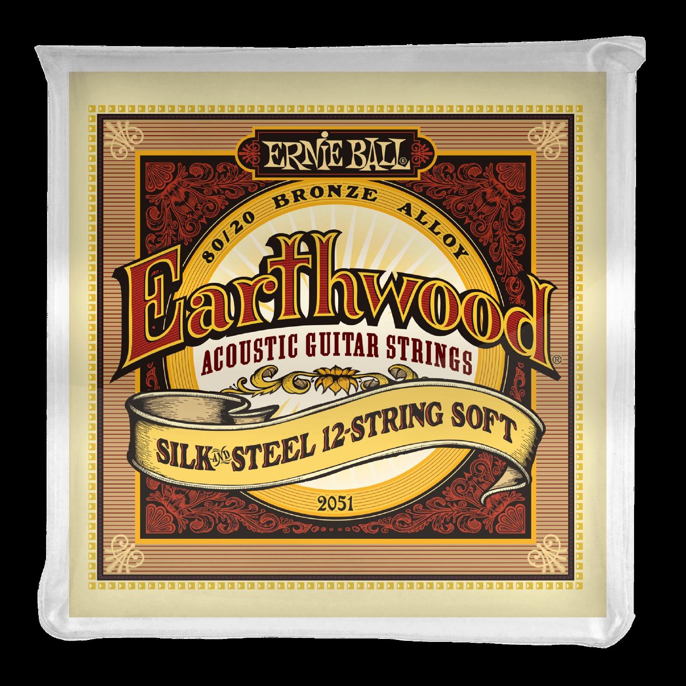 Ernie Ball 2051 Earthwood Silk & Steel Soft 12-String 80 20 Bronze Acoustic Guitar Strings