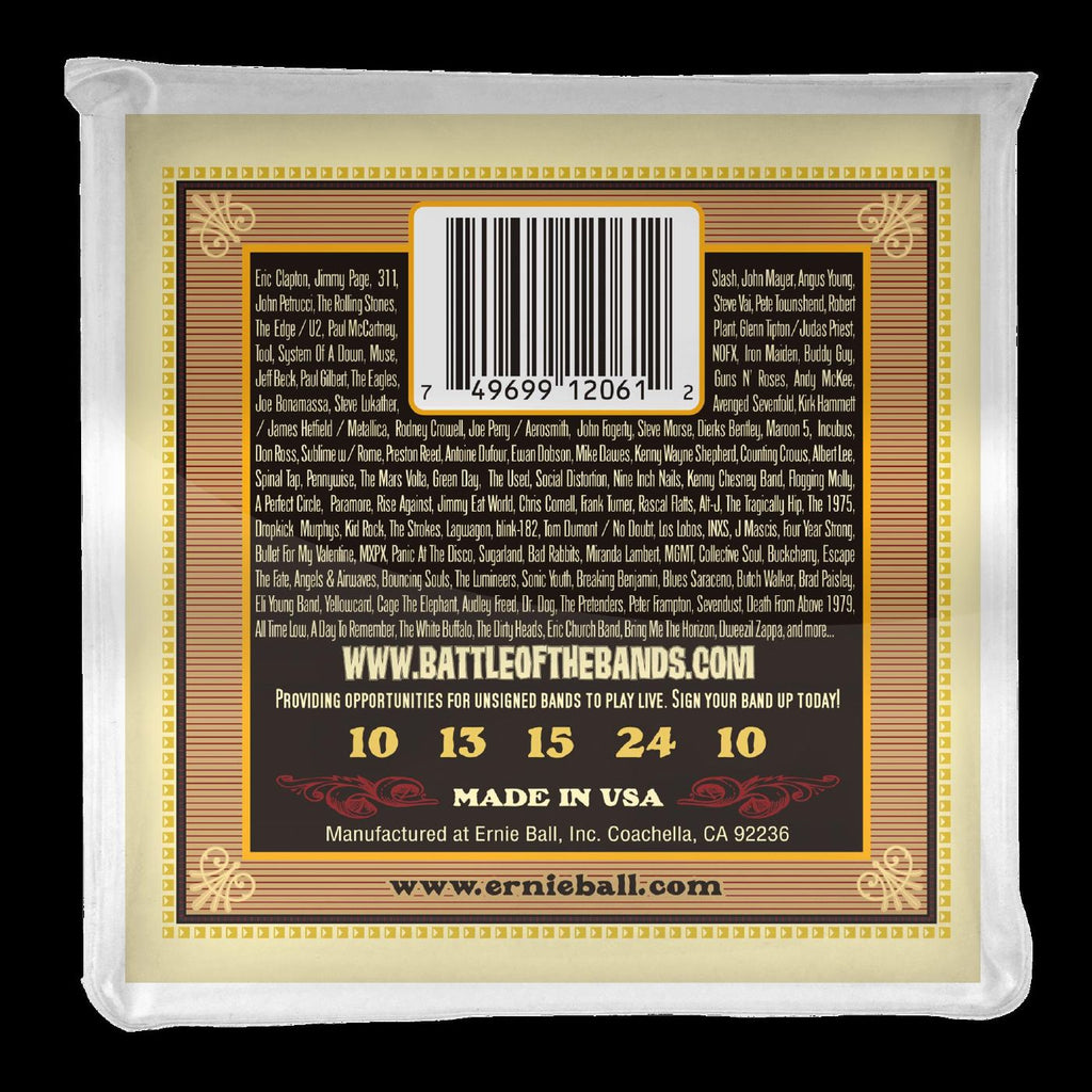 Ernie Ball 2061 Earthwood 5-String Banjo Frailing Loop End 80 20 Bronze Acoustic Guitar Strings
