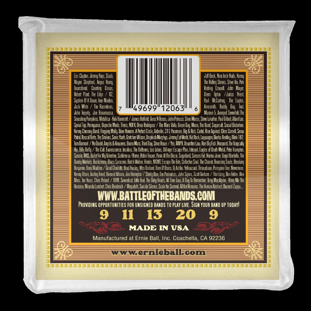 Ernie Ball 2063 Earthwood 5-String Banjo Bluegrass Loop End 80 20 Bronze Acoustic Guitar Strings