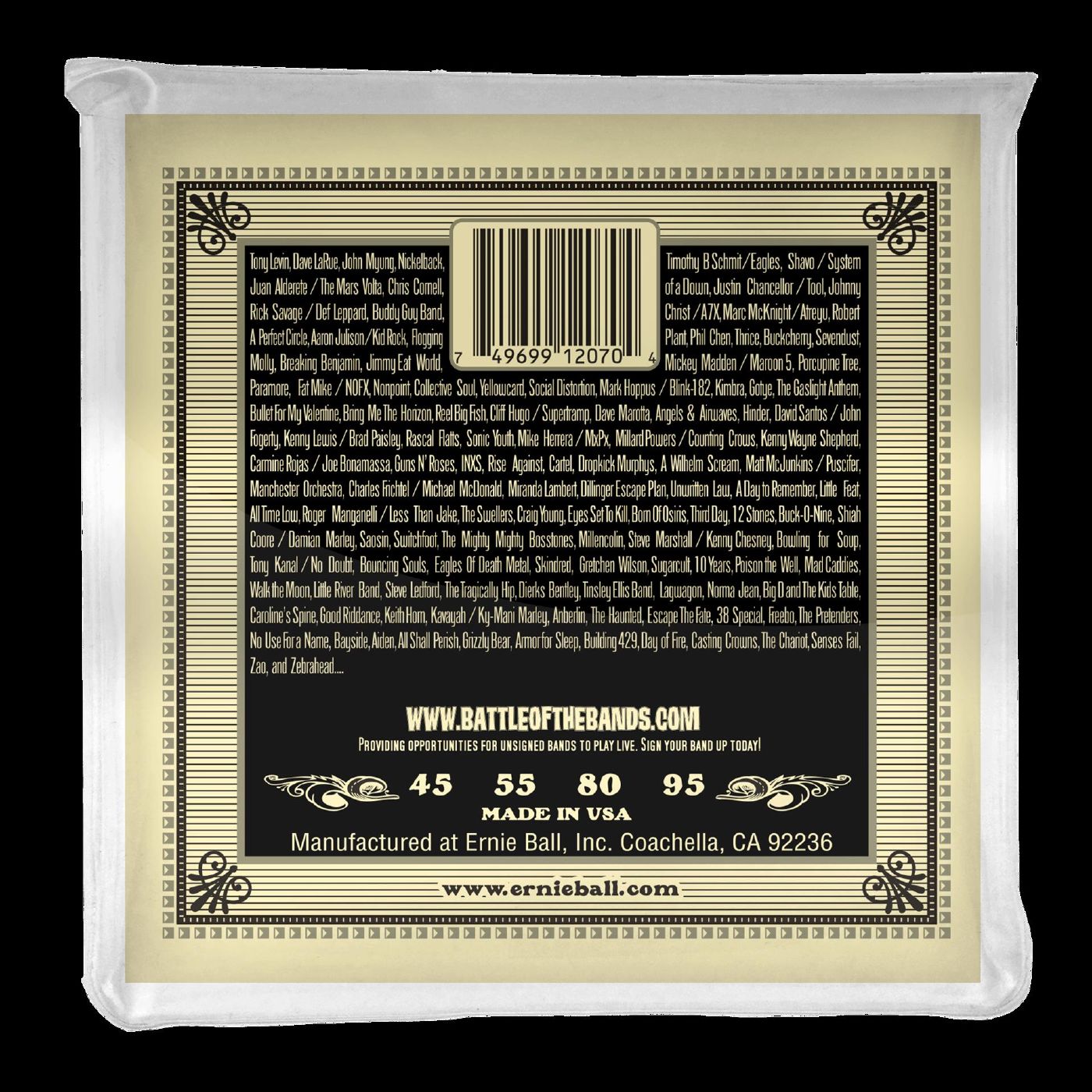 Ernie Ball 2070 Earthwood Phosphor Bronze Acoustic Bass Strings