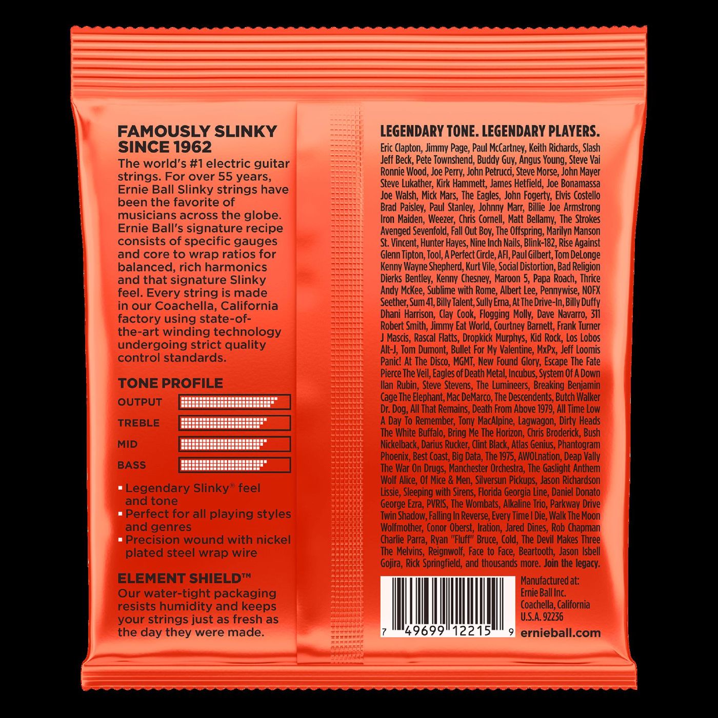 Ernie Ball 2215 Skinny Top Heavy Bottom Slinky Nickel Wound Electric Guitar Strings