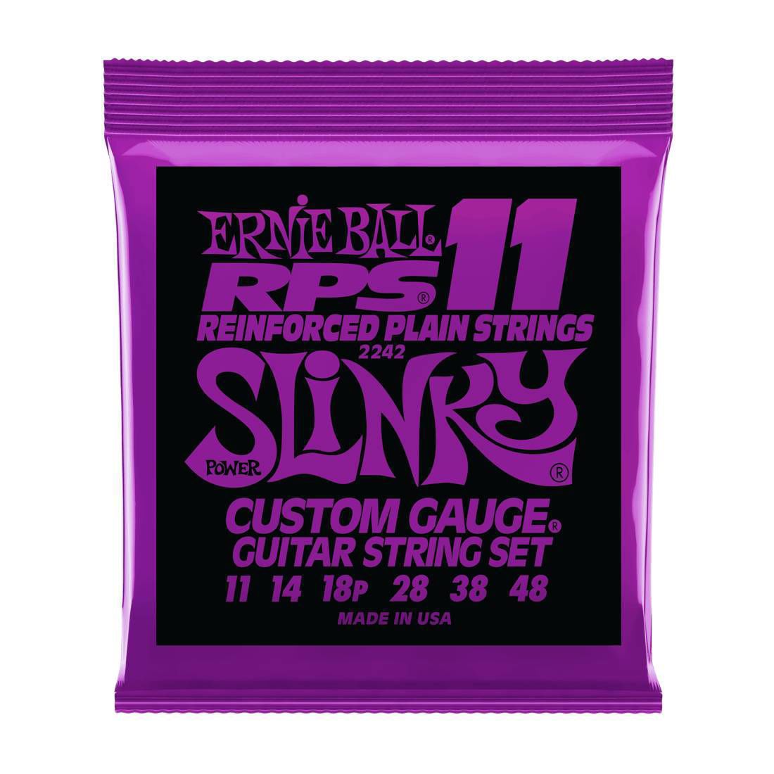 Ernie Ball 2242 11 - 48 Power Slinky RPS Nickel Wound Electric Guitar Strings