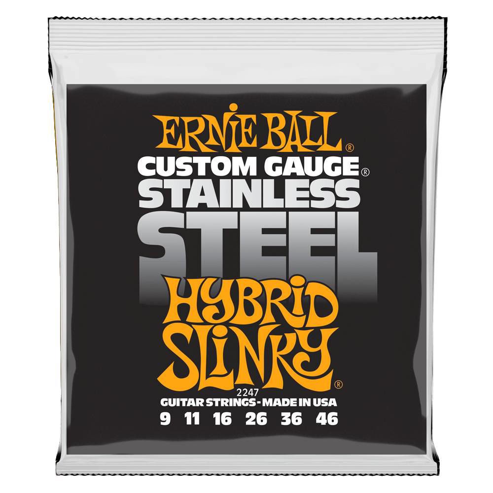 Ernie Ball 2247 09 - 46 Hybrid Slinky Stainless Steel Wound Electric Guitar Strings