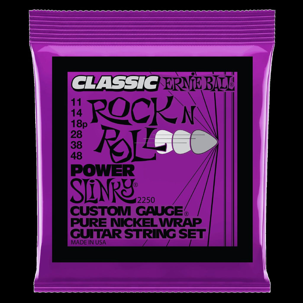 Ernie Ball 2250 Power Slinky Classic Rock n Roll Pure Nickel Wrap Electric Guitar Strings