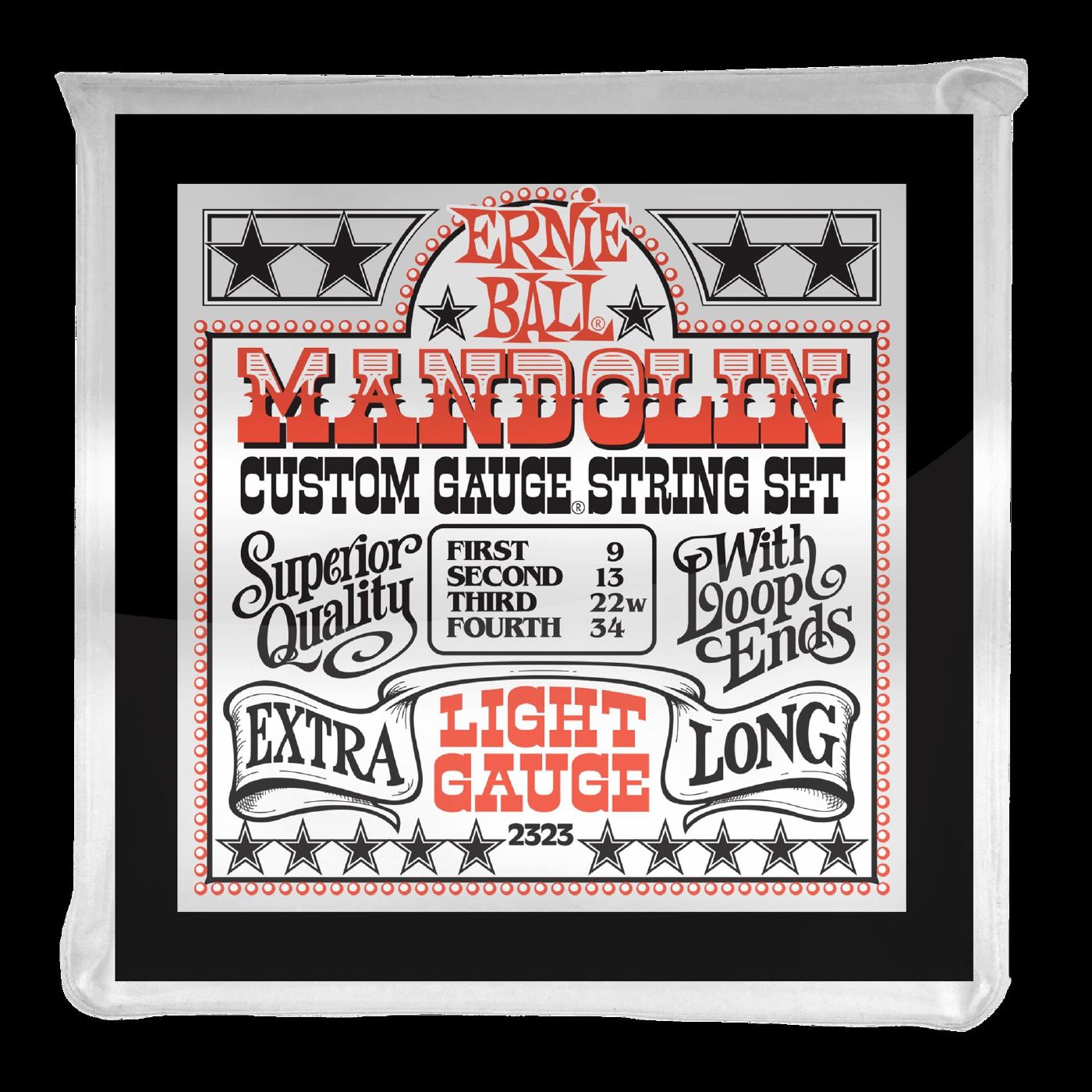 Ernie Ball 2323 Light Loop End Stainless Steel Mandolin Guitar Strings