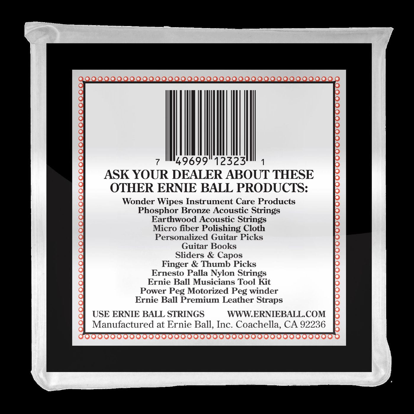 Ernie Ball 2323 Light Loop End Stainless Steel Mandolin Guitar Strings