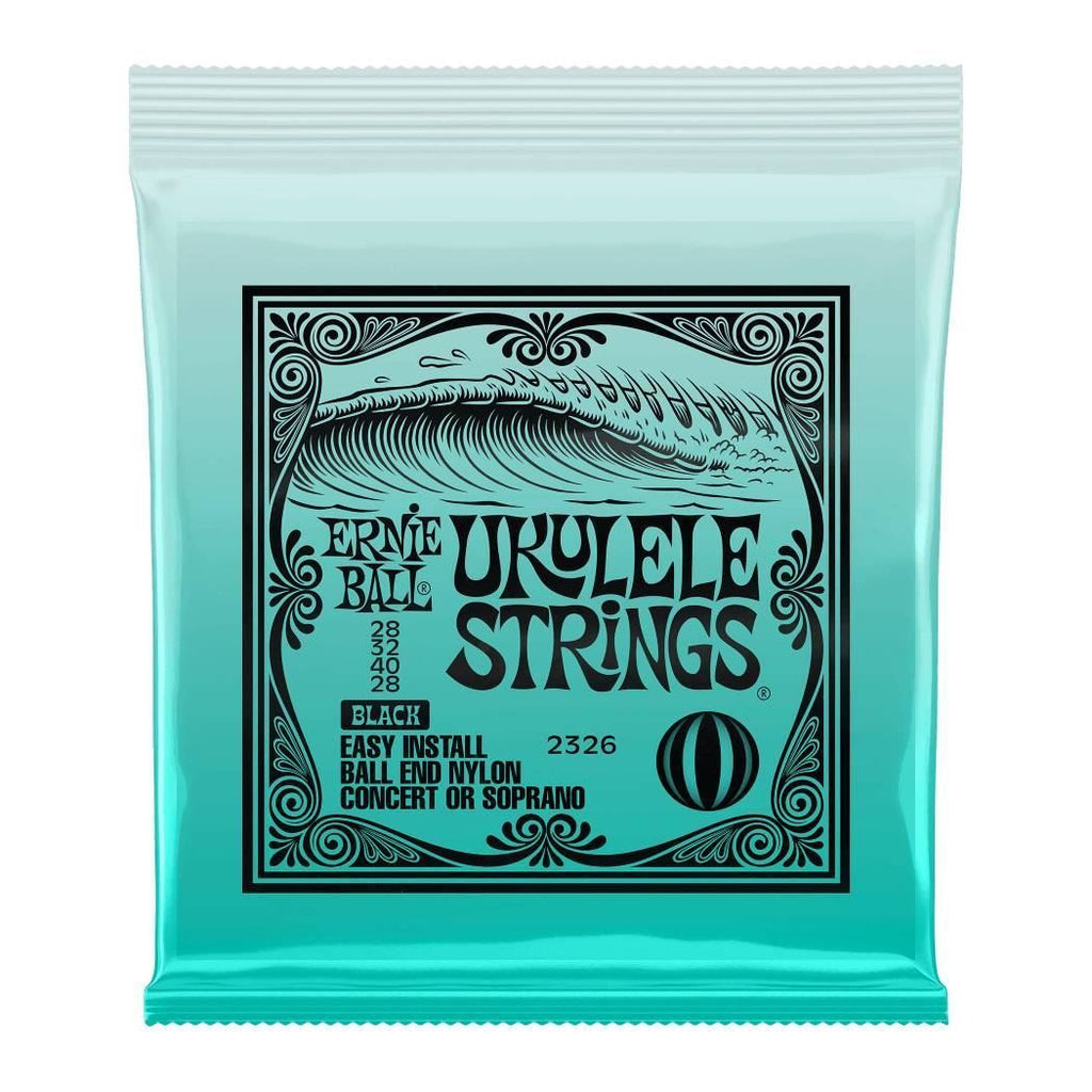 Ernie Ball E2326 Concert / Soprano Ukulele Strings Ball End - Black
