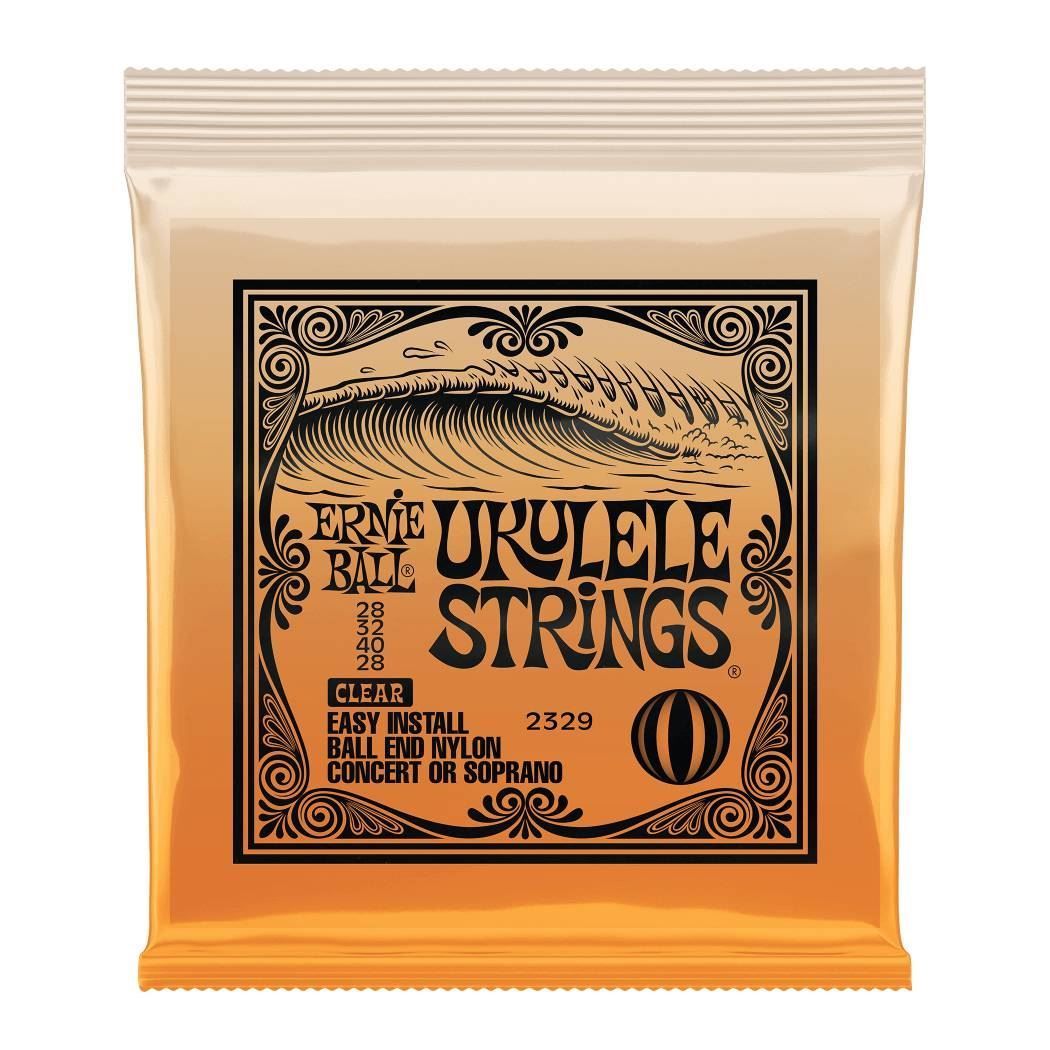 Ernie Ball E2329 Concert/Soprano Ukulele Strings Ball End - Clear