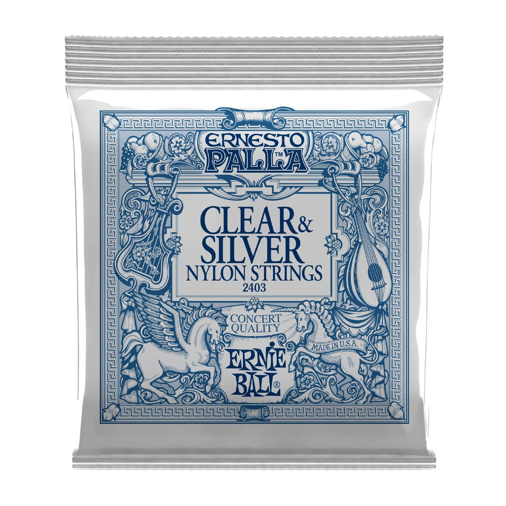 Ernie Ball 2403 Ernesto Palla Clear & Silver Nylon Classical Guitar Strings