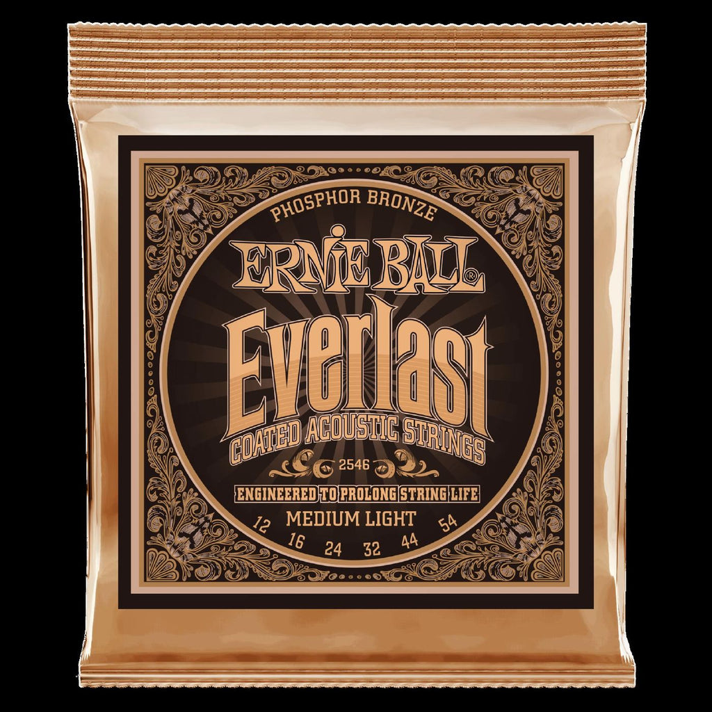 Ernie Ball 2546 Everlast Medium Light Coated Phosphor Bronze Acoustic Guitar Strings
