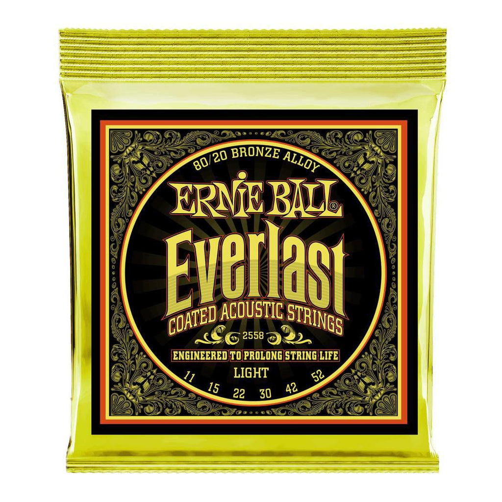 Ernie Ball 2558 Everlast Light Coated 80/20 Bronze Acoustic Guitar Strings