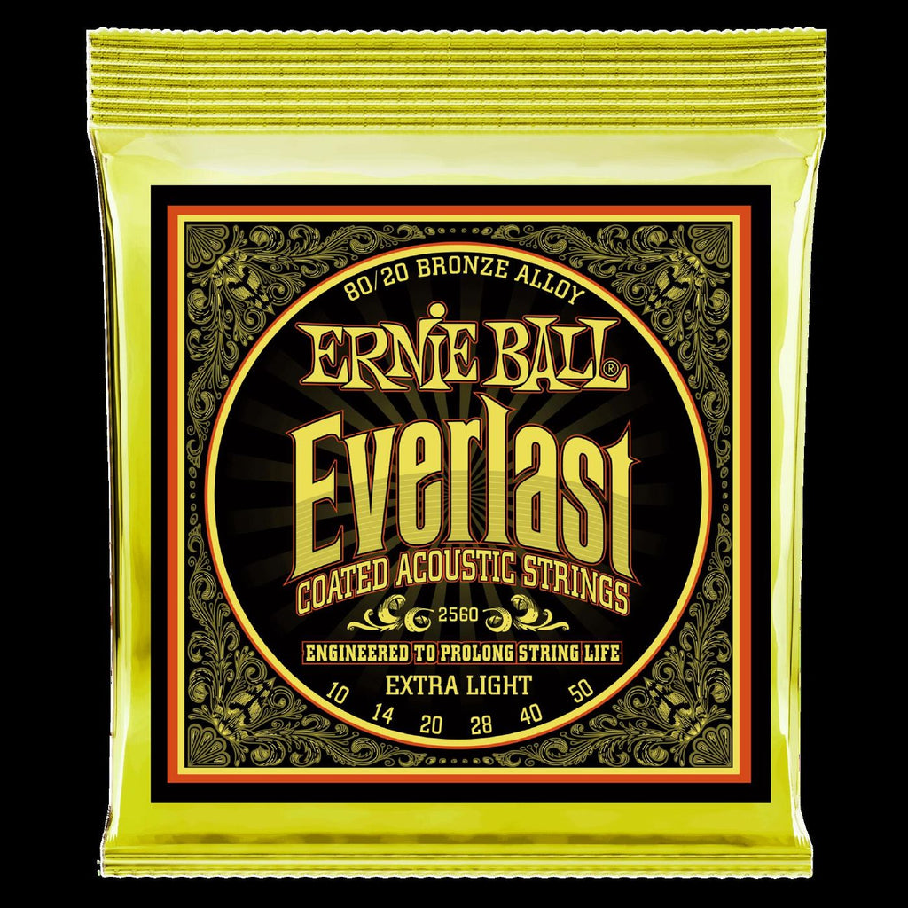Ernie Ball 2560 Everlast Light Coated 80 20 Bronze Acoustic Extra