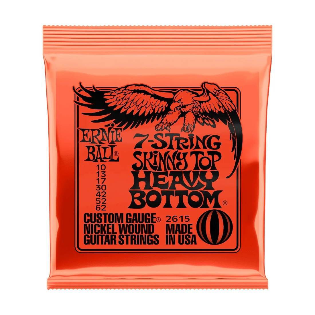 Ernie Ball 2615 10 - 62  Skinny Top Heavy Bottom Slinky 7-String Nickel Wound Electric Guitar Strings