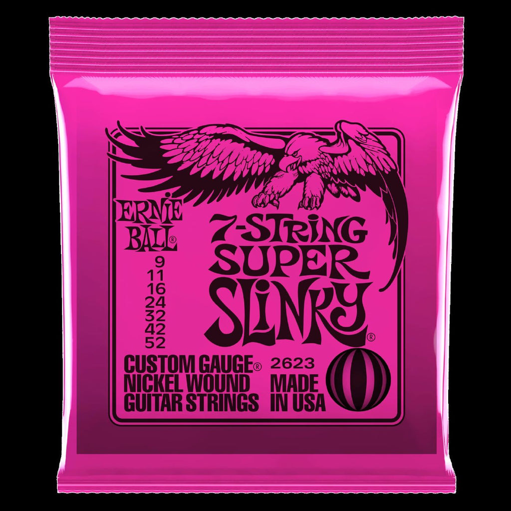 Ernie Ball 2623 Super Slinky 7-String Nickel Wound Electric Guitar Strings
